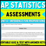 Goldie’s Unit 6 Assessments for AP® Statistics