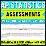 Goldie’s Unit 7 Assessments for AP® Statistics