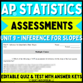 Goldie’s Unit 9 Assessments for AP® Statistics