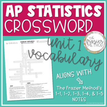 Preview of AP Statistics Crossword Vocabulary & Formulas Data Displays Normal Distribution