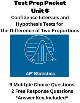 Preview of AP Stats- Confidence Intervals and Hypothesis Test: Difference of 2 Proportions