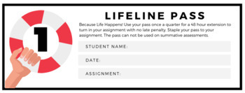 Preview of AP Students | Lifeline Pass for Stressed Students & Parents