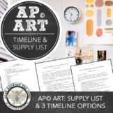 AP® Art and Design Timeline, Supply List, & Info to Tackle