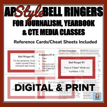 Preview of Associated Press Style BELL RINGERS for Journalism, Yearbook & CTE Media Classes