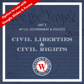 Preview of AP U.S. Government Civil Liberties & Rights | AP Government | AP Gov Unit 3