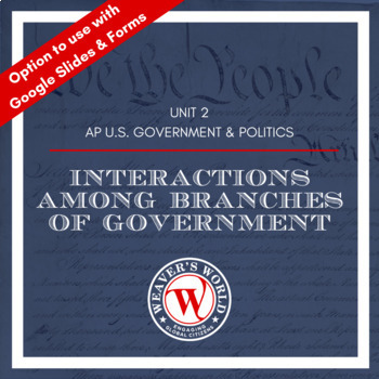 Preview of AP U.S. Government Interactions Among Branches | AP Government | AP Gov Unit 2