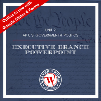 Preview of AP U.S. Government & Politics Executive Branch PPT | AP Government Presidency