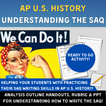 Preview of AP US History - Understanding the APUSH SAQ (PPT Overview, Rubric & Handouts!)