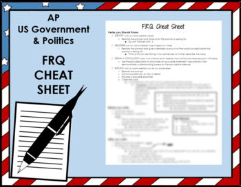 Preview of AP US Government & Politics FRQ Cheat Sheet