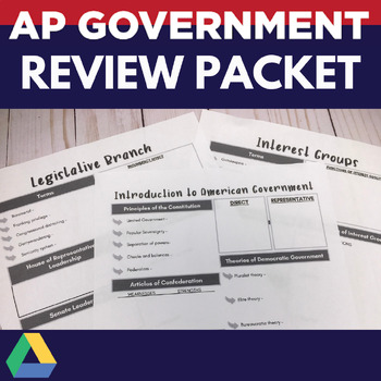 Preview of AP US Government Review Packet l AP Government and Politics Review Packet