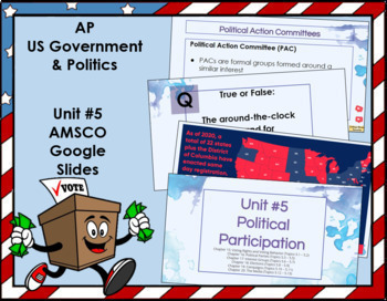 Preview of AP US Government Unit #5 AMSCO Google Slides