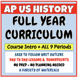 AP U.S. HISTORY FULL YEAR CURRICULUM - ENTIRE COURSE!