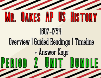 Preview of AP US History AMSCO (2023) Period 2 Guided Reading & Timeline Bundle