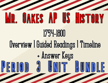 Preview of AP US History AMSCO (2023) Period 3 Guided Reading & Timeline Bundle