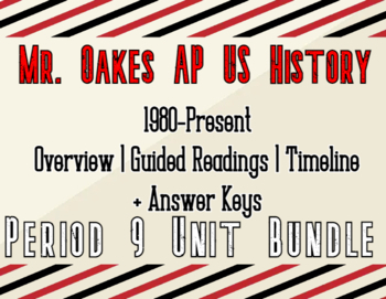 Preview of AP US History AMSCO (2023) Period 9 Guided Reading & Timeline Bundle