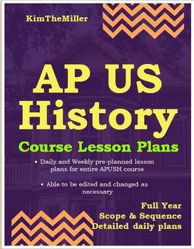 Preview of AP US History (APUSH) Course Lesson Plans