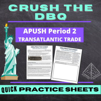 Preview of How to Write the DBQ Worksheet - Transatlantic & Triangle Trade | APUSH