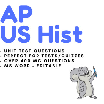 Preview of AP US History Exam Questions & Answers for Unit Tests, Exams, Quizzes, Review