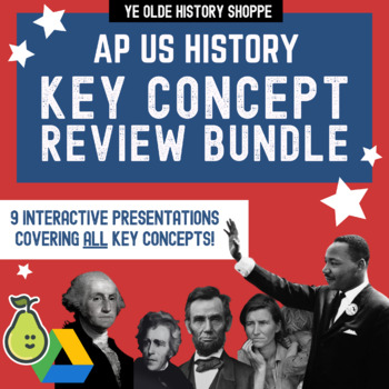 Preview of AP US History Key Concept & Skills Review Pear Deck Discussions - APUSH Exam