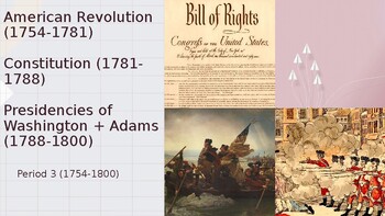 Preview of AP US History- Period 3 1754-1800