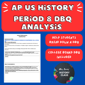 Preview of AP US History Period 8 DBQ Analysis: Help Students Break Down A DBQ