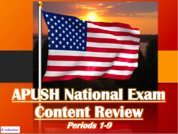 Preview of AP US History Periods 1-9 Review Power Point