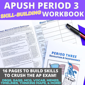 Preview of AP US History Period 3 Skill-Building & Activity Workbook