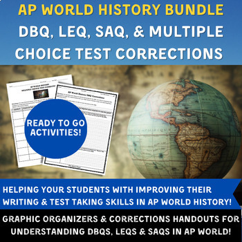 Preview of AP WORLD HISTORY BUNDLE- DBQ, LEQ, SAQ & Multiple Choice Test Corrections