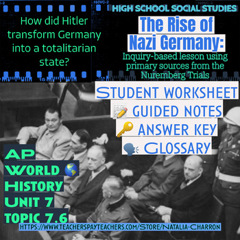 Preview of AP World History 7.6 Rise of Nazism Inquiry-Based Lesson Using Nuremberg Trials 
