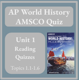 AP World History AMSCO Unit 1 Reading Quiz
