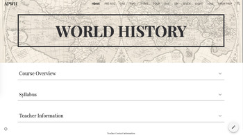 Preview of AP World History Class Website via Google Sites | Year-Long Resource
