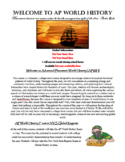 AP World History Course Syllabus (UPDATED FRAMEWORK)