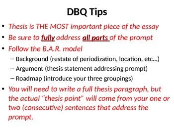 how to write dbq essay world history ap