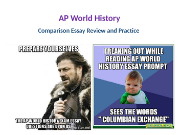 Preview of AP World History Exam Comparison Essay Review