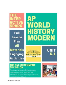 Preview of AP World History Modern: 5.1 - The Enlightenment Spy Salon Role-Play Activity