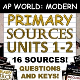 Primary Source Analysis Pack - AP World History: Modern - Period 1 (Units 1 & 2)