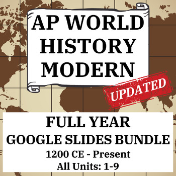 Preview of AP World History Modern - Full Year Slides Lecture Bundle 1200-Present Units 1-9
