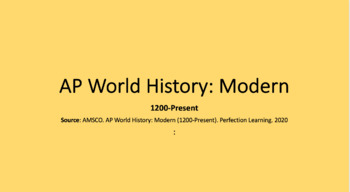 Preview of AP World History: Modern - Lecture Materials Units 1-9 - AMSCO Textbook