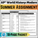 AP® World History Modern Summer Assignment Packet | 5 Activities