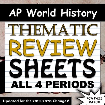 Preview of AP World History: Modern - Thematic Timeline Review Sheets - All Units