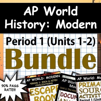 AP World History: Modern – Complete Unit 1 & 2 (Period 1) Pack, Google Drive!