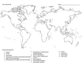 AP World History Period 1 Map by MrsAdkins | Teachers Pay Teachers