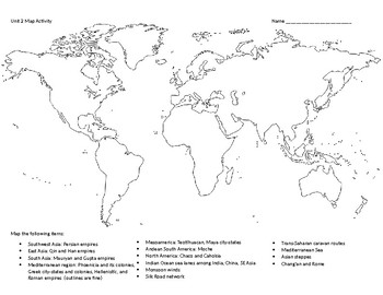 AP World History Period 2 Map by MrsAdkins | Teachers Pay Teachers