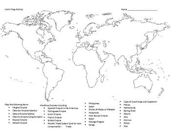 AP World History Period 4 Map by MrsAdkins | TPT