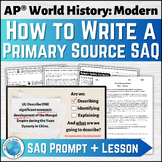 AP® World History Primary Source SAQ Writing Lesson and Prompt