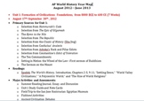 AP World History Syllabus and Year Map