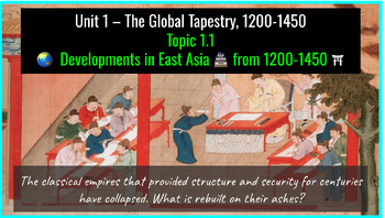 Preview of AP World History Topic 1.1: Developments in East Asia (1200-1450) Google Slides
