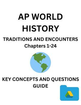 Preview of AP World History Traditions and Encounters Questions for Chapters 1-24