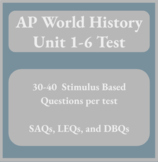 AP World History Unit 1-6 Tests