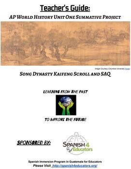 Preview of AP World History Unit One Summative Project: Song Dynasty Kaifeng Scroll and SAQ